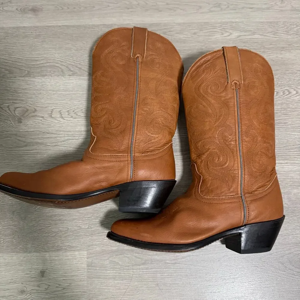 Durango Women's Tan Leather RD4122 Cowgirl Western Boots Size 7M